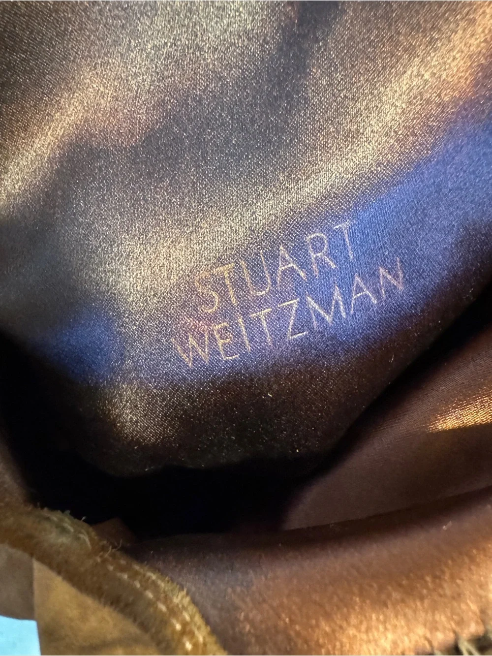 Stuart Weitzman Brown Suede Over-the-Knee Block Heel Boots – Size 9.5M
